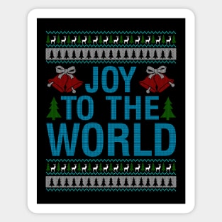 Joy to the world ugly christmas sweater Sticker